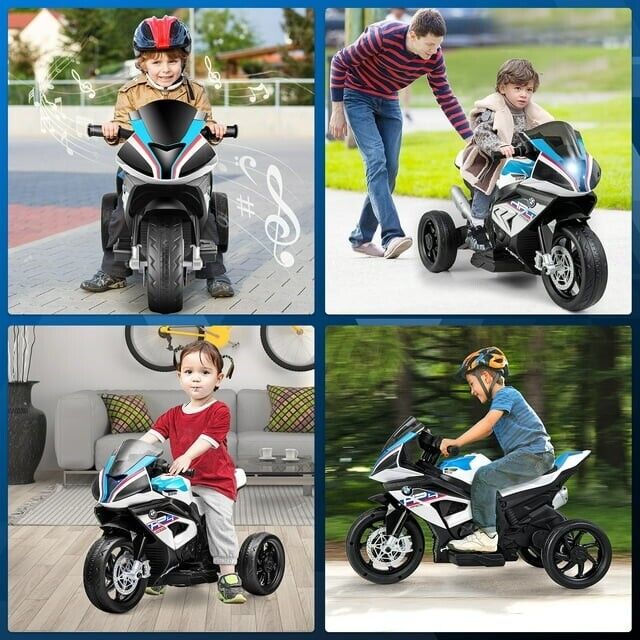 BMW Kids 12V Electric Motorcycle Ride-On Toy - Black