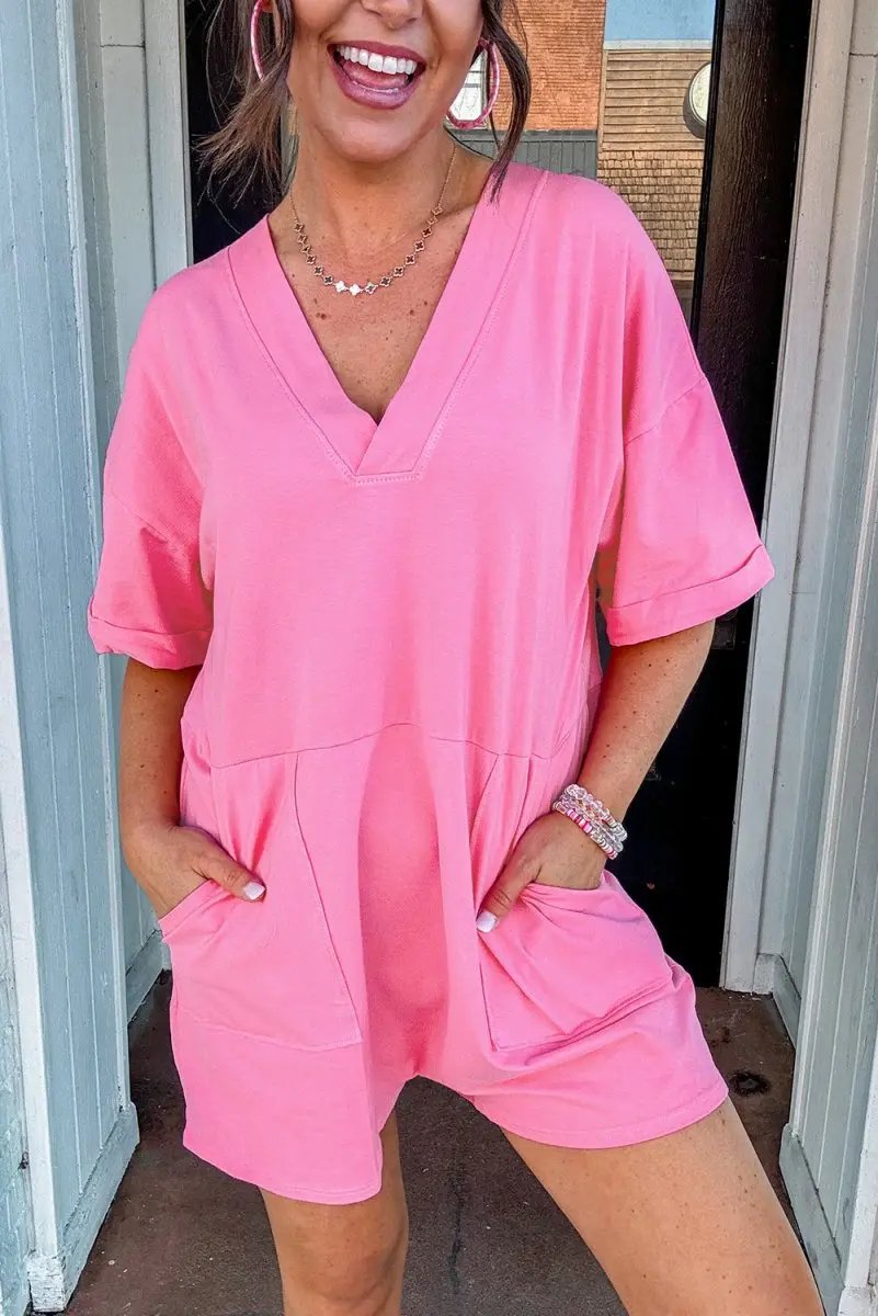 Knit Romper - Soft & Comfy - Casual Summer One-Piece