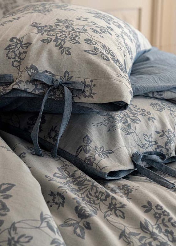 Bonnie Ribbon Bow Tie Floral Bedding Set / Pink