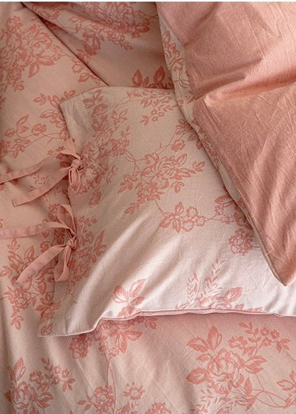 Bonnie Ribbon Bow Tie Floral Bedding Set / Khaki