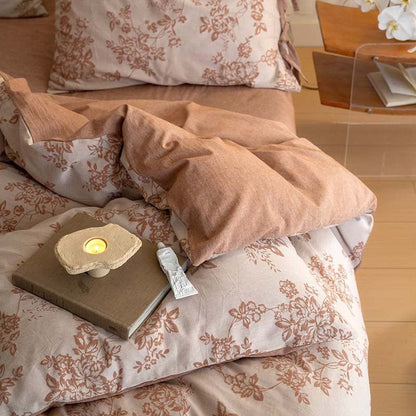 Bonnie Ribbon Bow Tie Floral Bedding Set / Pink