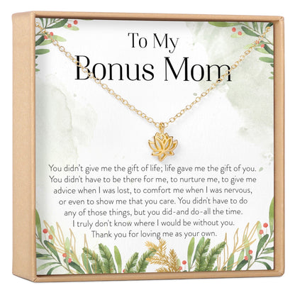 Bonus Mom Lotus Necklace