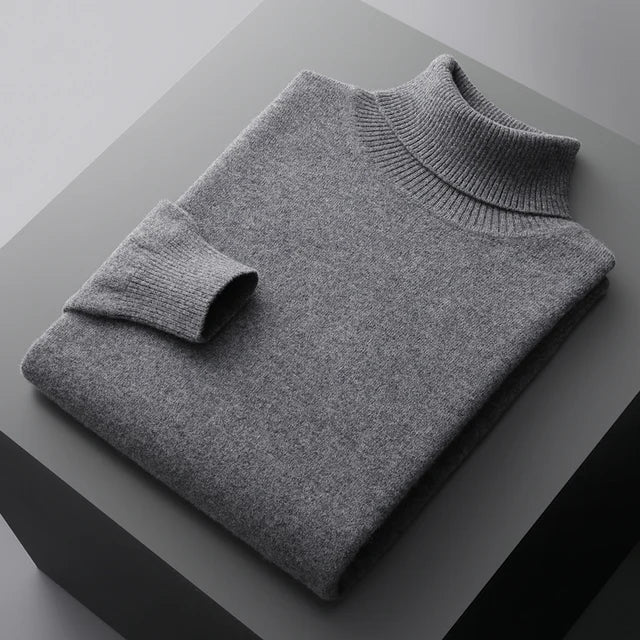 Boys Men's High Collar Winter Knit Pullover - # BOAA13510013