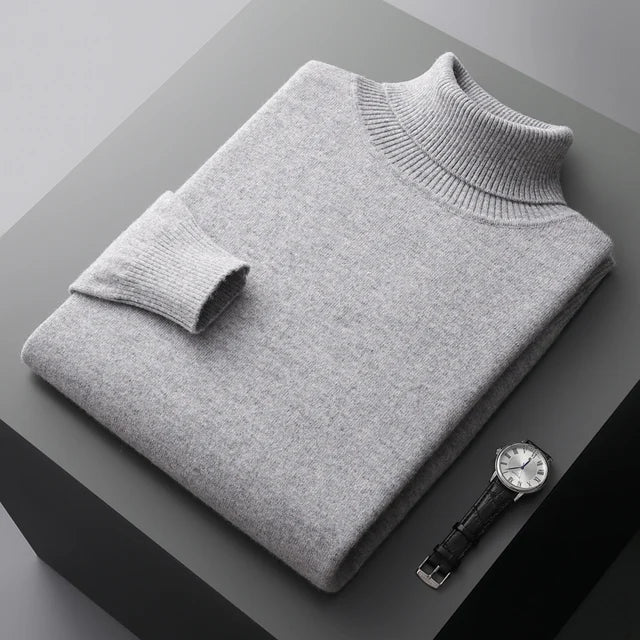 Boys Men's High Collar Winter Knit Pullover - # BOAA13510013