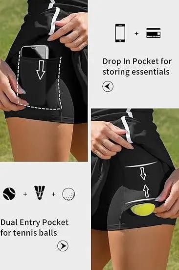 Women's Tennis Dress Tennis Dress - V-Neck Built-In Bra & Shorts - Women's
