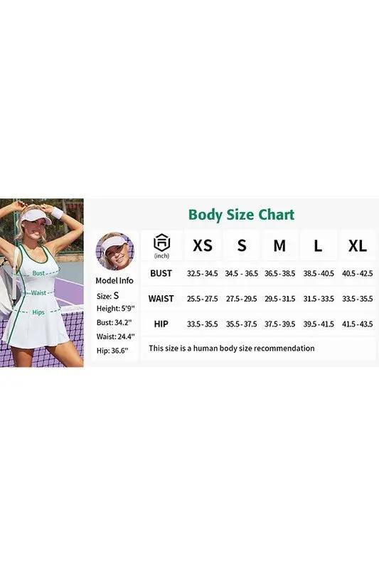 Women's Tennis Dress Tennis Dress - V-Neck Built-In Bra & Shorts - Women's