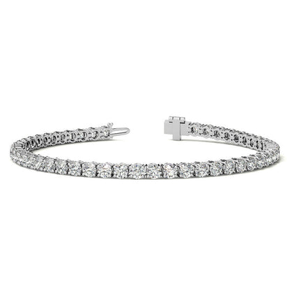6ctw Created Moissanite Tennis Bracelet - 3mm Stones - 14K Gold Overlay in White, Yellow or Rose Gold