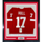Framed Autographed/Signed Brett Hull 35x39 Detroit Red Hockey Jersey JSA COA