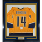 Framed Autographed/Signed Mattias Ekholm 35x39 Nashville Yellow Hockey Jersey PSA/DNA COA