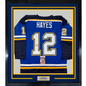 Framed Autographed/Signed Kevin Hayes 35x39 St. Louis Blue Hockey Jersey JSA COA