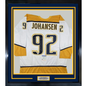 Framed Autographed/Signed Ryan Johansen 35x39 Nashville White Hockey Jersey PSA/DNA COA