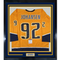 Framed Autographed/Signed Ryan Johansen 35x39 Nashville Yellow Hockey Jersey PSA/DNA COA