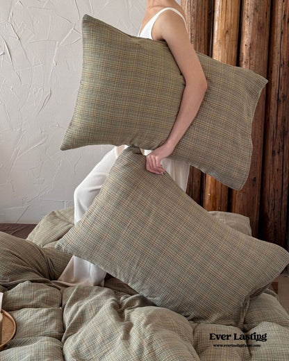 British Vintage Plaid Bedding Set / Black