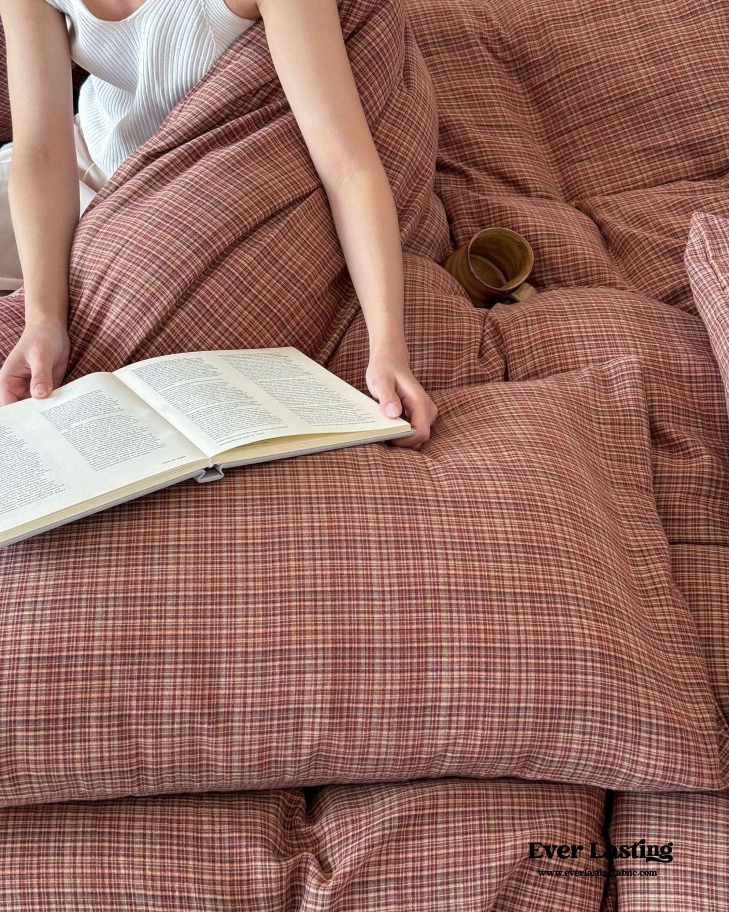 British Vintage Plaid Bedding Set / Black