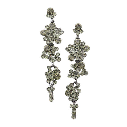Women's Bubble Stone Cluster Dangle Evening Earrings