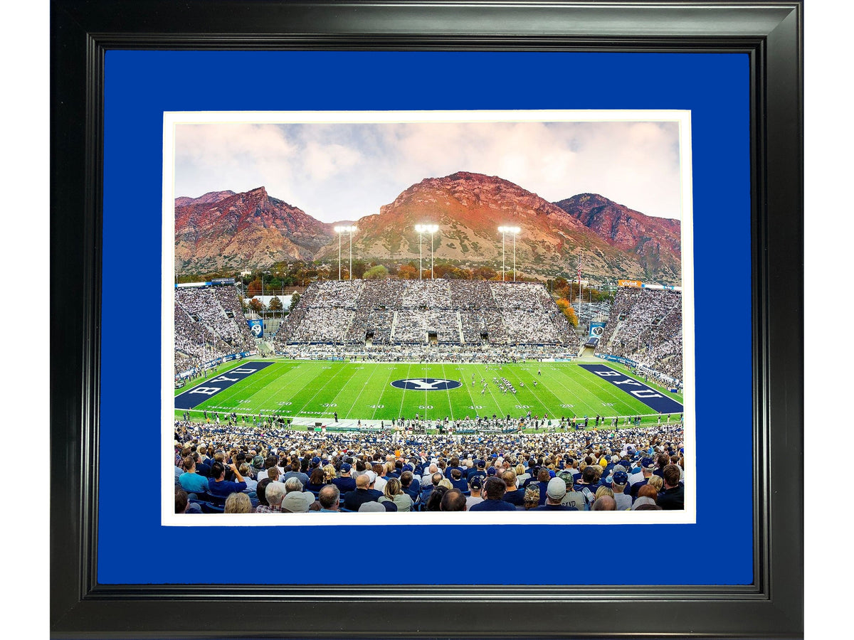 Framed LaVell Edwards Stadium BYU Cougars 11"x14" NCAA Football Photo Professionally Matted