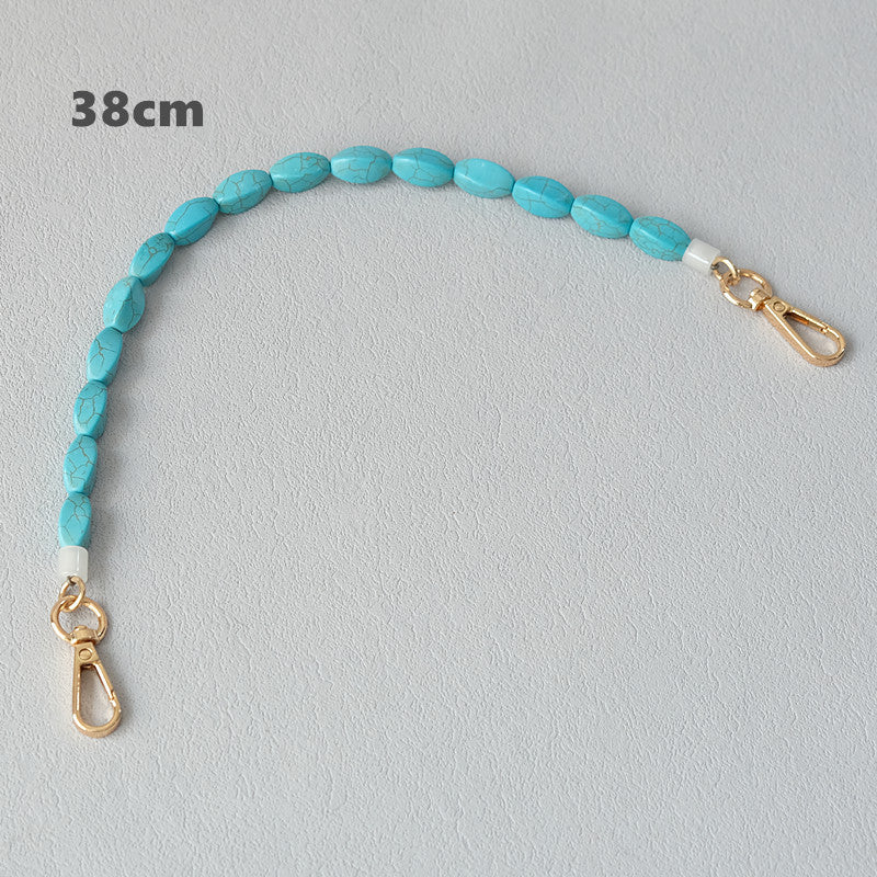 Vintage Turquoise Bag Chain Resin Chain