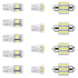 13Pcs T10 31mm Festoon LED Light Bulb Interior Dome Map LED Lights License Plate Trunk Side Positioning Lights 6000K White