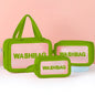 Frosted pu three-piece toilet bag, large-capacity pvc toiletries, translucent cosmetics, portable makeup bags,Makeup bags for women,Large makeup bag,Travel makeup bag,