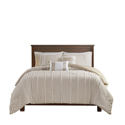 Full/Queen 3 Piece Cotton Yarn Dyed Comforter Set