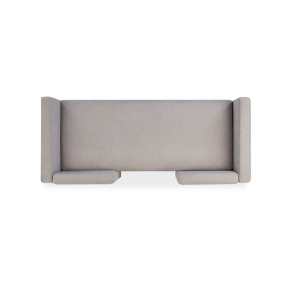 Upholstered Ottoman With 2 Bolster Pillows For Living Room - Gray