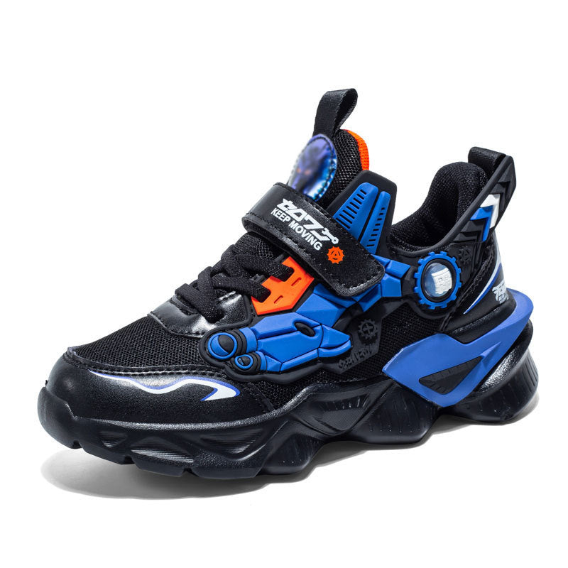 Mesh Cartoon Leather Trendy Boys' Shoes