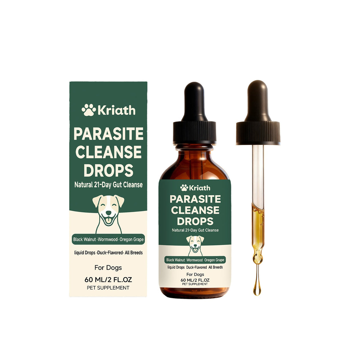 Kriath Dog Intestinal Essential Oil Drops Gentle Formula Comfortable And Nourishing Oral Drops For Pets' Digestive Health