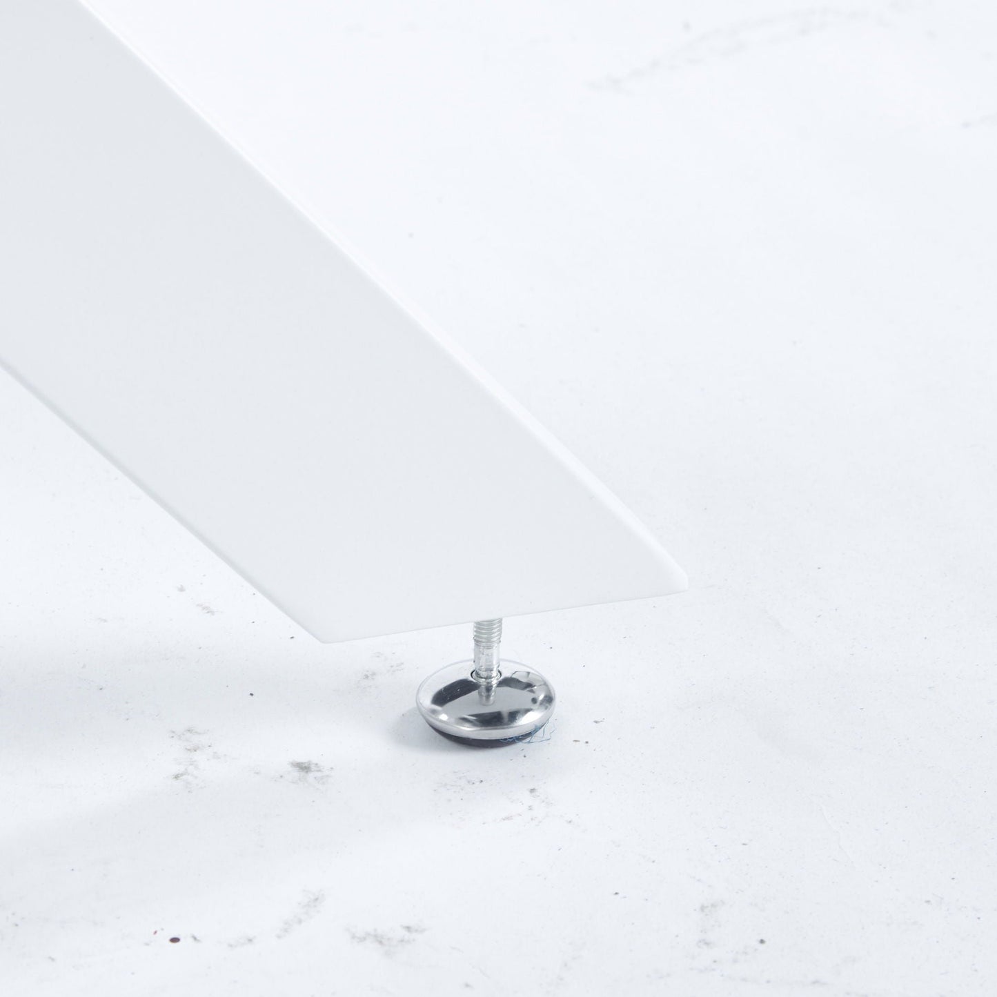 Dining Table With Cross Metal Leg And Tempered Glass, Modern Space Saving Kitchen Table For Living Room