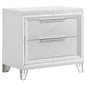 Marmore 2-drawer Nightstand Bedside Table White