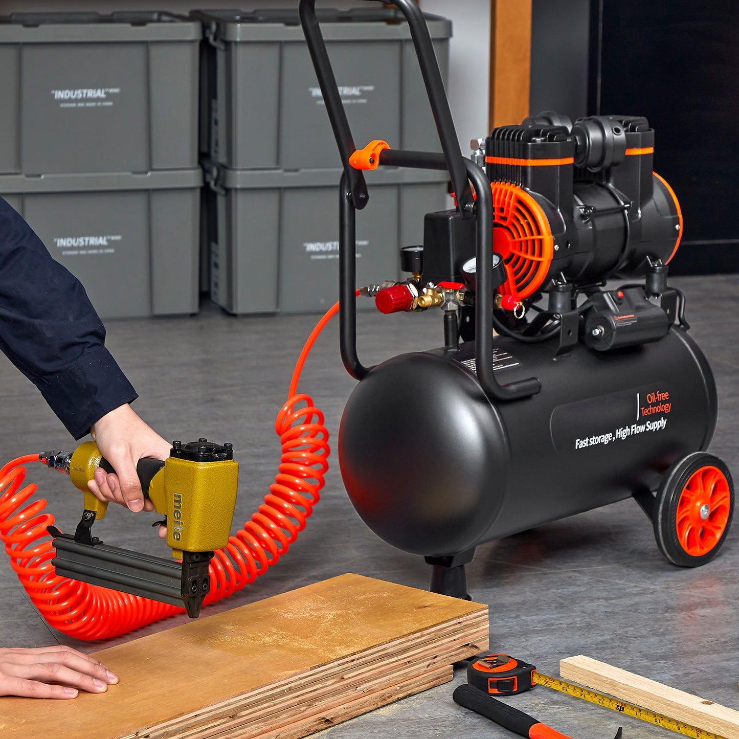Air Compressor 6.3 Gallon 1450W 3.35 CFM@ 90PSI with Max. 116PSI Pressure