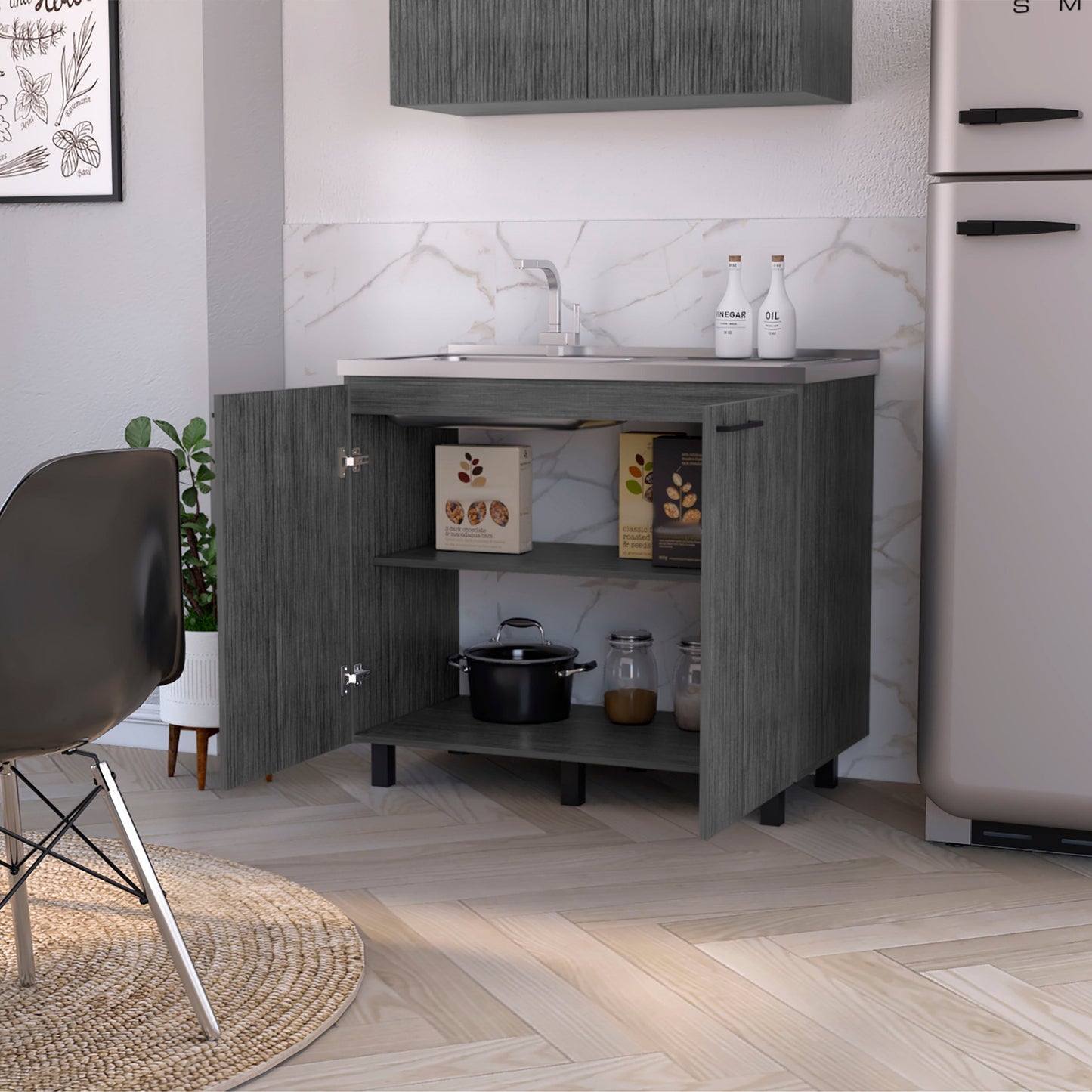 FM Furniture Oklahoma 2 Utility Sink & Cabinet