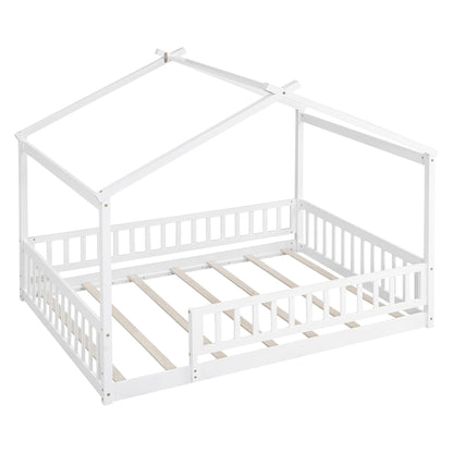 Bed House Bed Frame With Fence