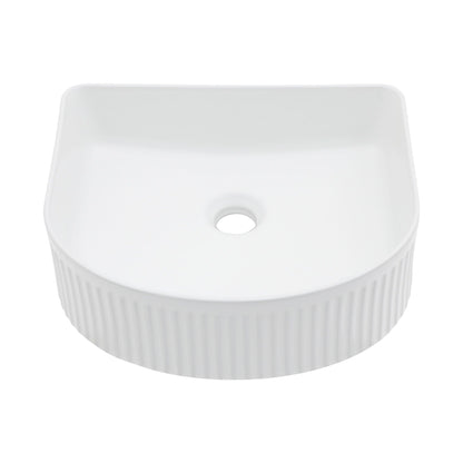 Vessel Bathroom Sink With Design - White