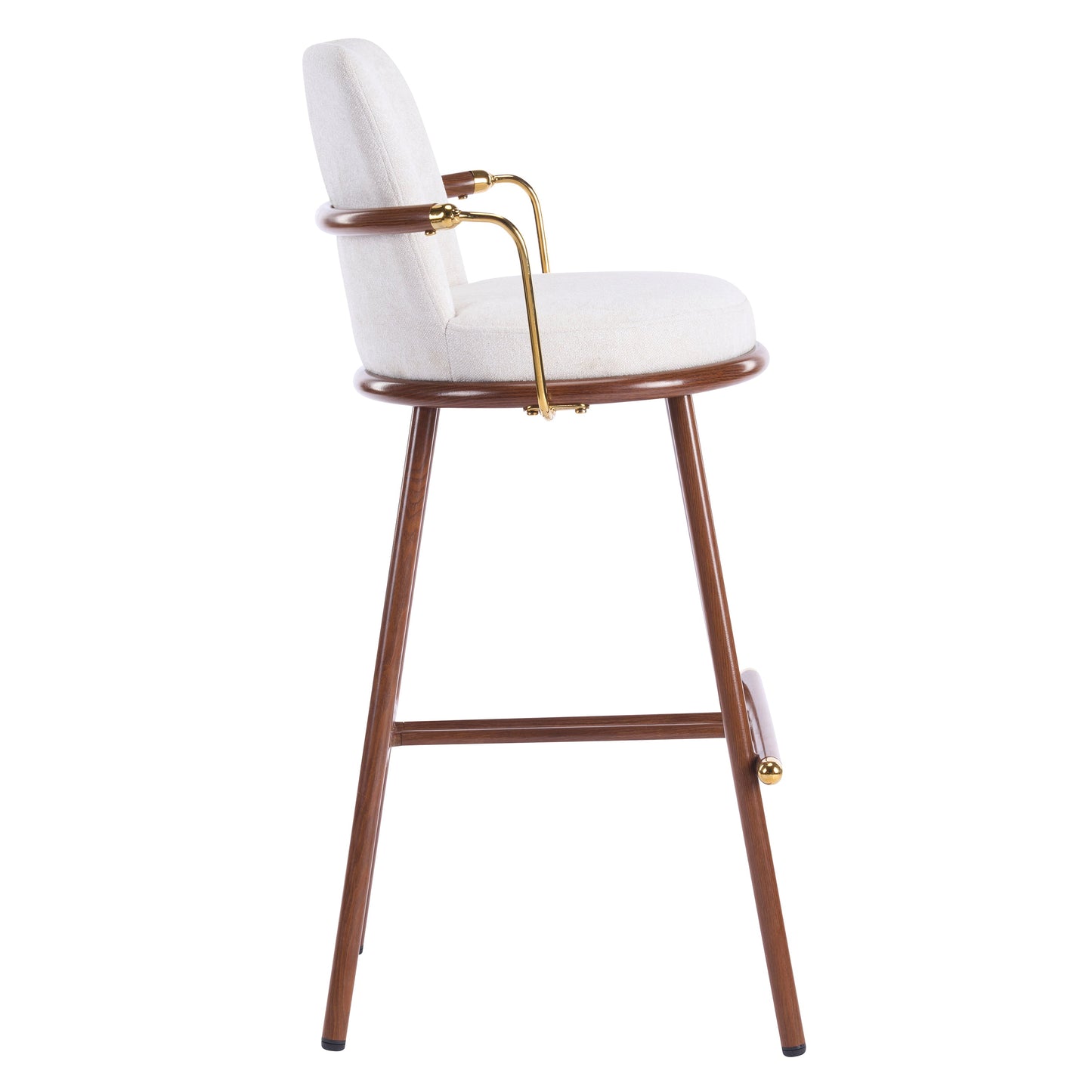 Chaya Indoor Upholstered Bar Stool with Metal Frame