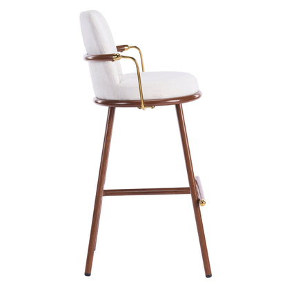 Chaya Indoor Upholstered Bar Stool with Metal Frame