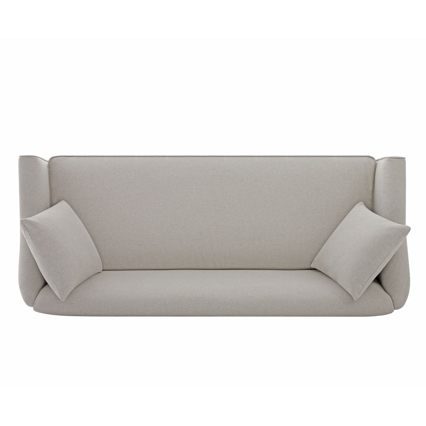 3 Seater Sofa With Wrap Around Armrests And Throw Pillows