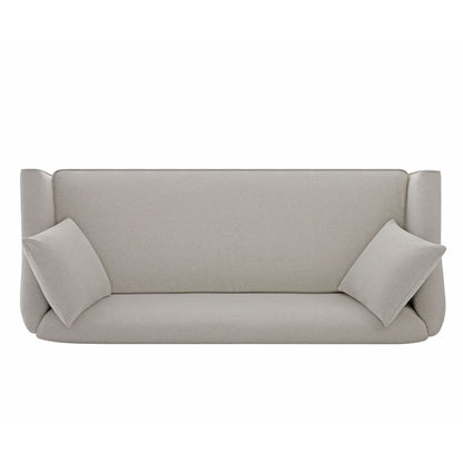 3 Seater Sofa With Wrap Around Armrests And Throw Pillows