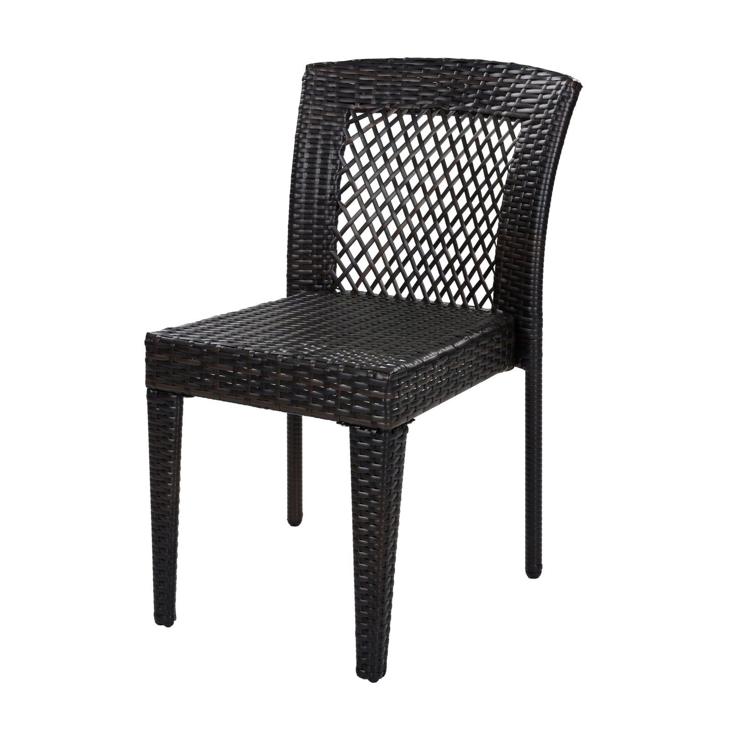 7 Piece Outdoor Dining Set with Table and 6 Chairs - Brown Multi