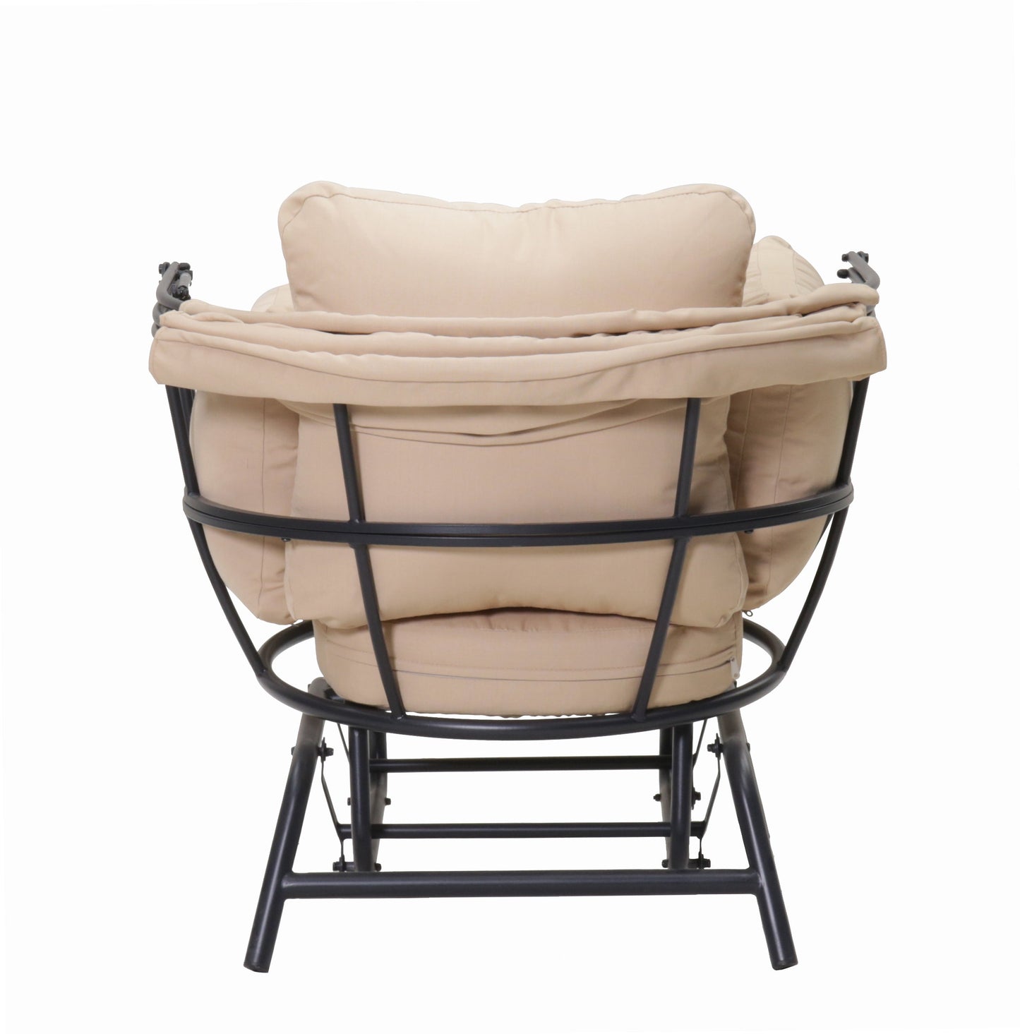 Sunnydaze Modern Luxury Egg Chair with Retractable Canopy - Taupe