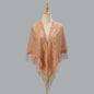 Womens Breathable Lace Triangle Shawl With Floral Design