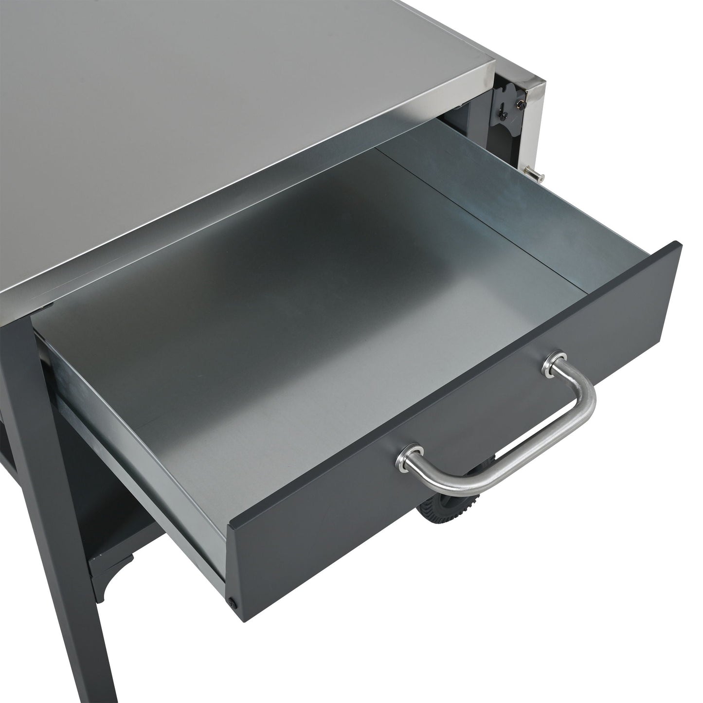 Foldable Outdoor Kitchen Cart With Storage For Patio