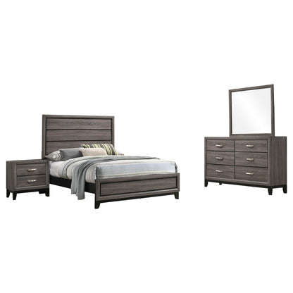 Watson Four-piece Full Bedroom Set Grey Oak
