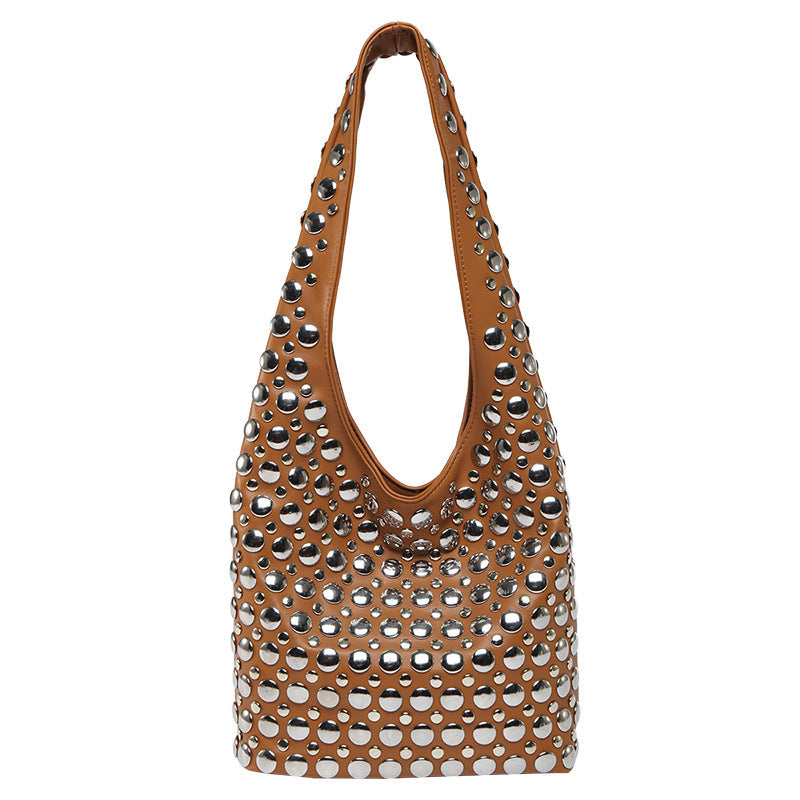 New Punk-style Studded Single-shoulder Bag