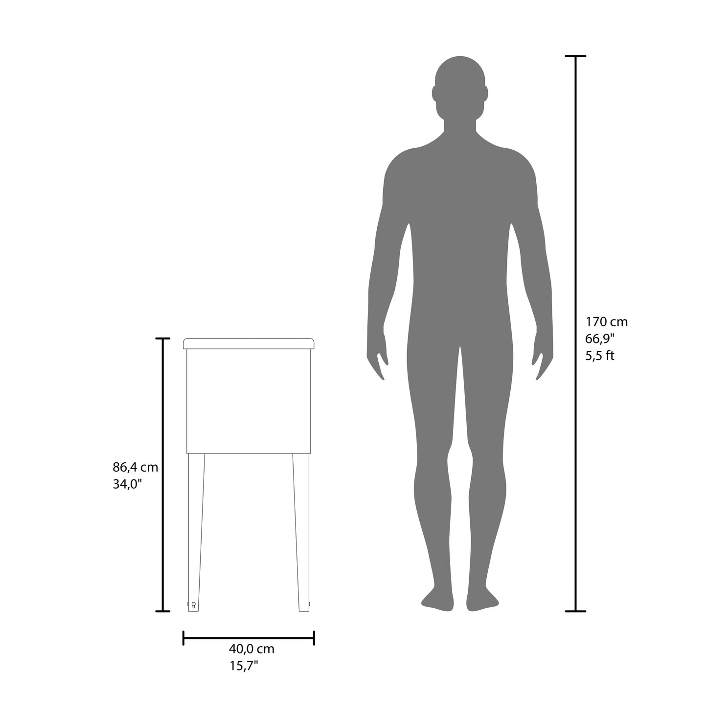 Katy Compact Utility Sink with Metal Legs for Laundry Room