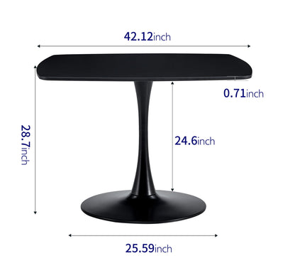 Table Mid-Century Dining Table For 4-6 People With Round Table Top, Pedestal Dining Table, End Table Leisure Coffee Table