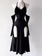 Halter Neck High-Slit Bodycon Dress
