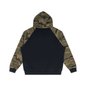 Streetwear Unisex Camo-Splice Raglan Zip Hoodie