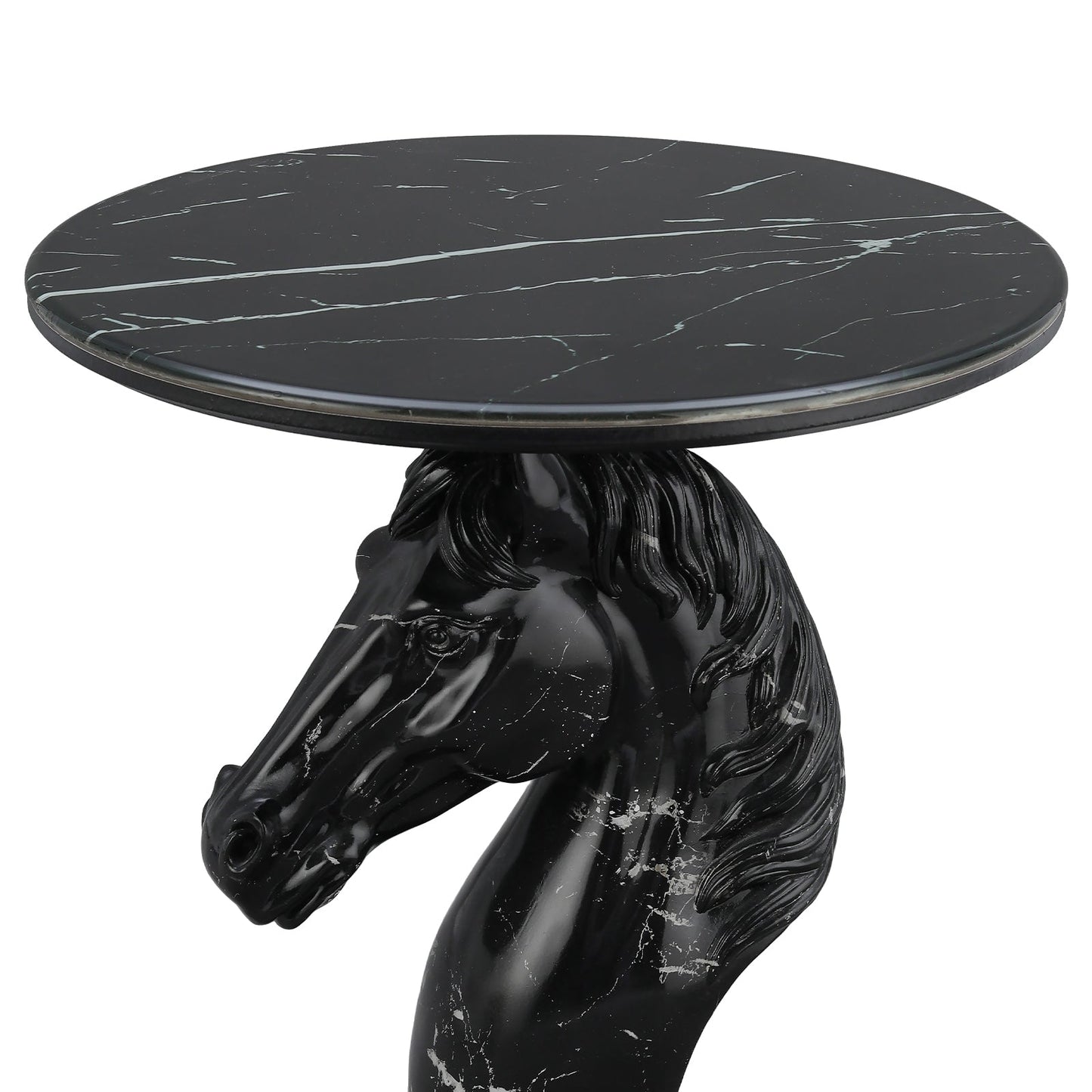 Horse Head Accent Table Animal Statue End Table
