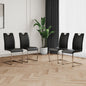 Modern Dining Chairs With Padded Seat And Metal Legs
