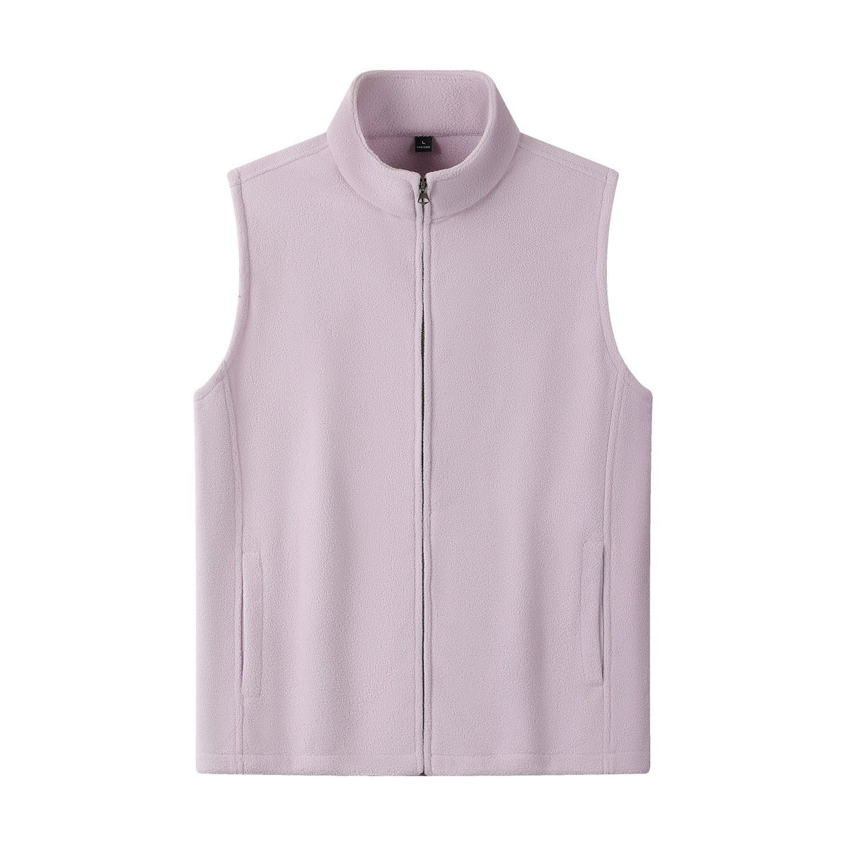 Zipper Stand Collar Double-sided Fleece Cardigan Fleece Vest